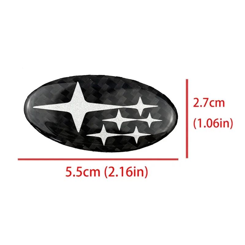Carbon Fiber Car Steering Wheel Emblem Interior Sticker for Subaru WRC WRX XV STI Forester Outback Legacy Impreza BRZ TRIBECA X2