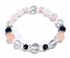 Love Luck Natural Stone Power Stone Bracelet Sapphire Madagascar Rose Quartz White Jade Crystal Inner 18cm Made In Japan [Malline] Luck/work Diameter