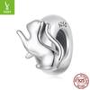 Simple Cat Silicone Positioning Bead Spacer Cute And Smart S925 Sterling Silver Bracelet Bead Spacer