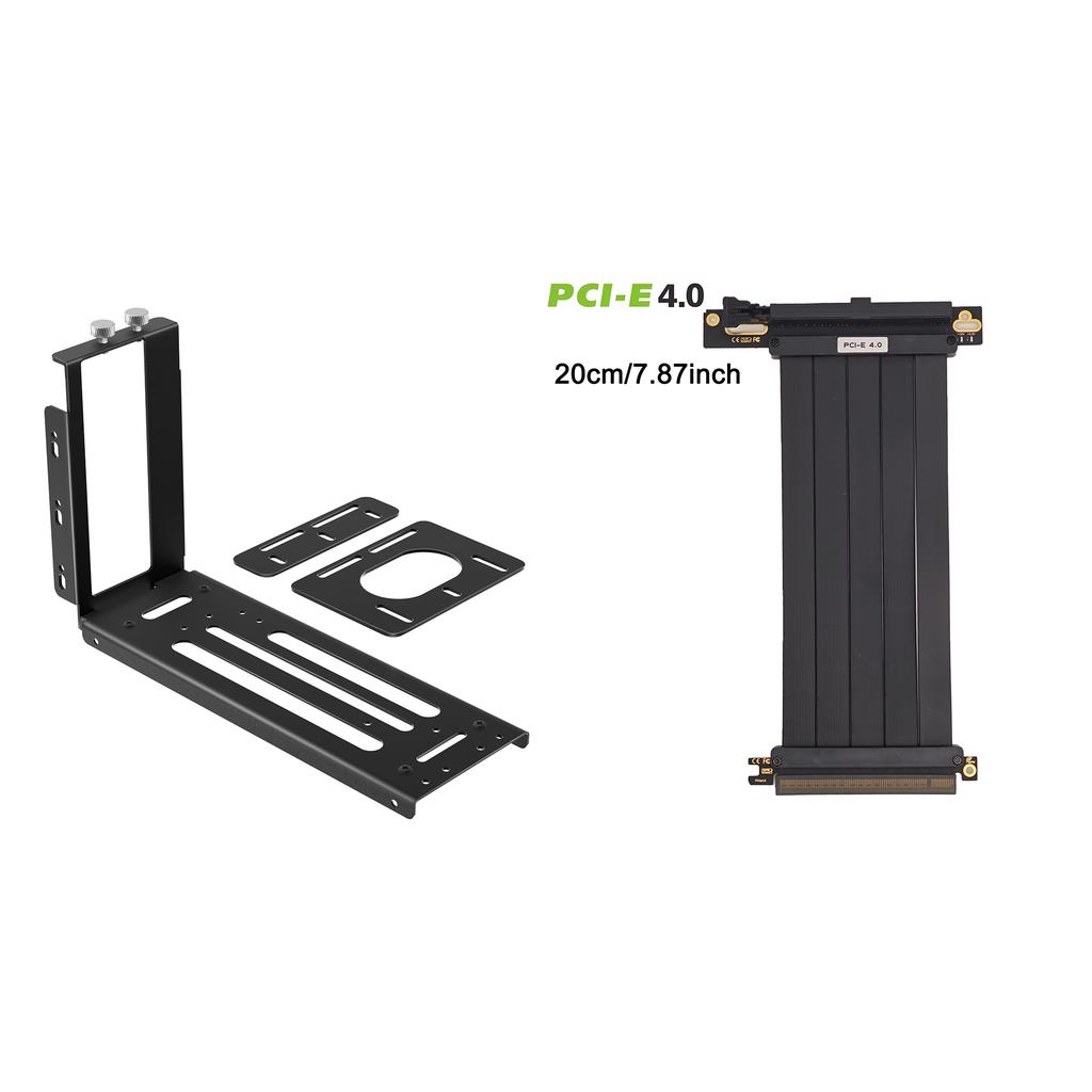 Vertical GPU Mount Bracket 2Slots Graphics Card Holder with Hardware eGPU Dock External GPU Docking Station Black with Screw Kit