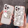 Peach Cat Cute Cartoon Phone Case for iPhone 11 12 13 Mini Pro Max 14 Pro Max Case Shell
