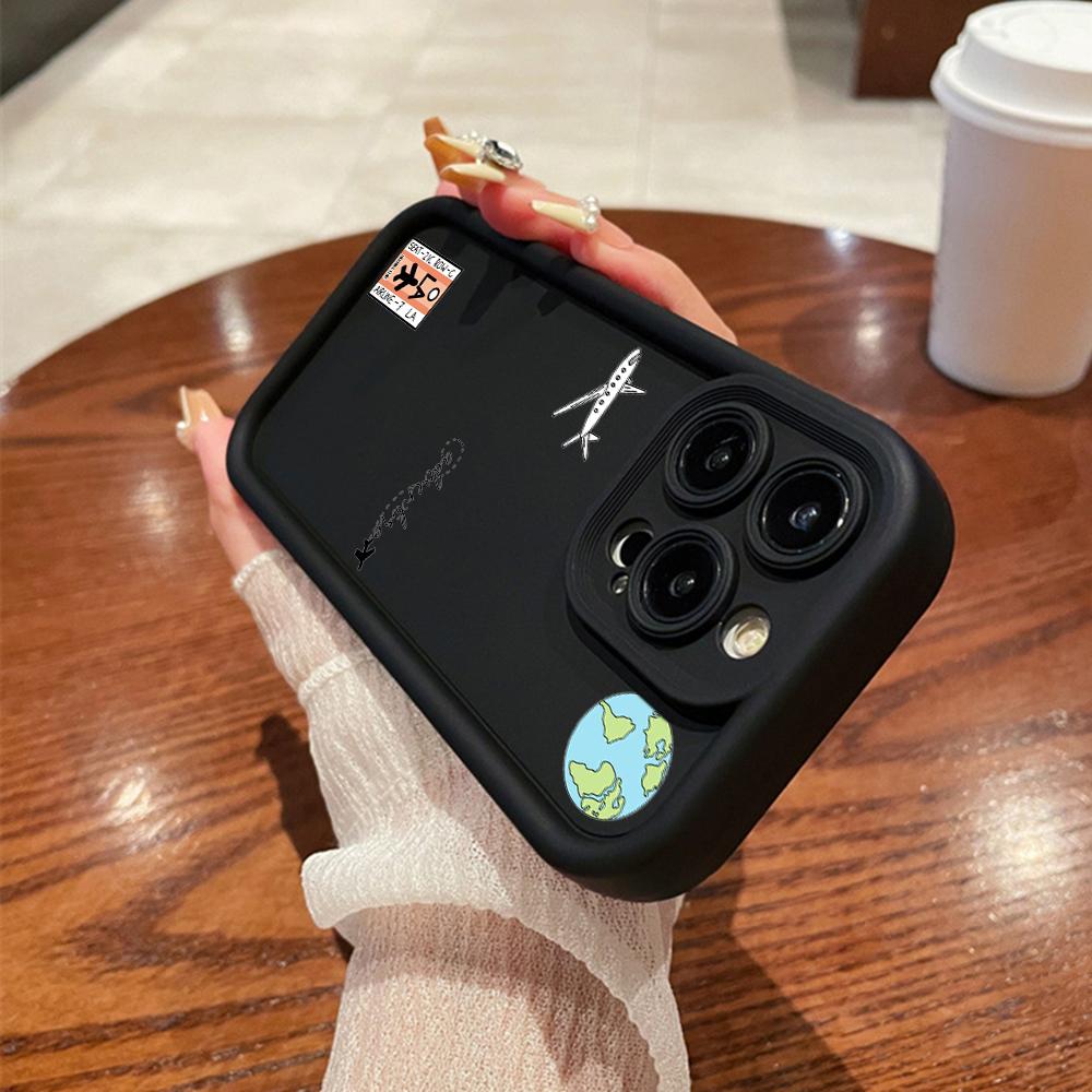 N68 траектория полета самолета art Мягкие чехлы для телефонов «ангельские глазки» для Samsung A54 A34 A14 S23 S24 Ultra S20 FE Xiaomi Redmi Note 13 12C противоударный чехол