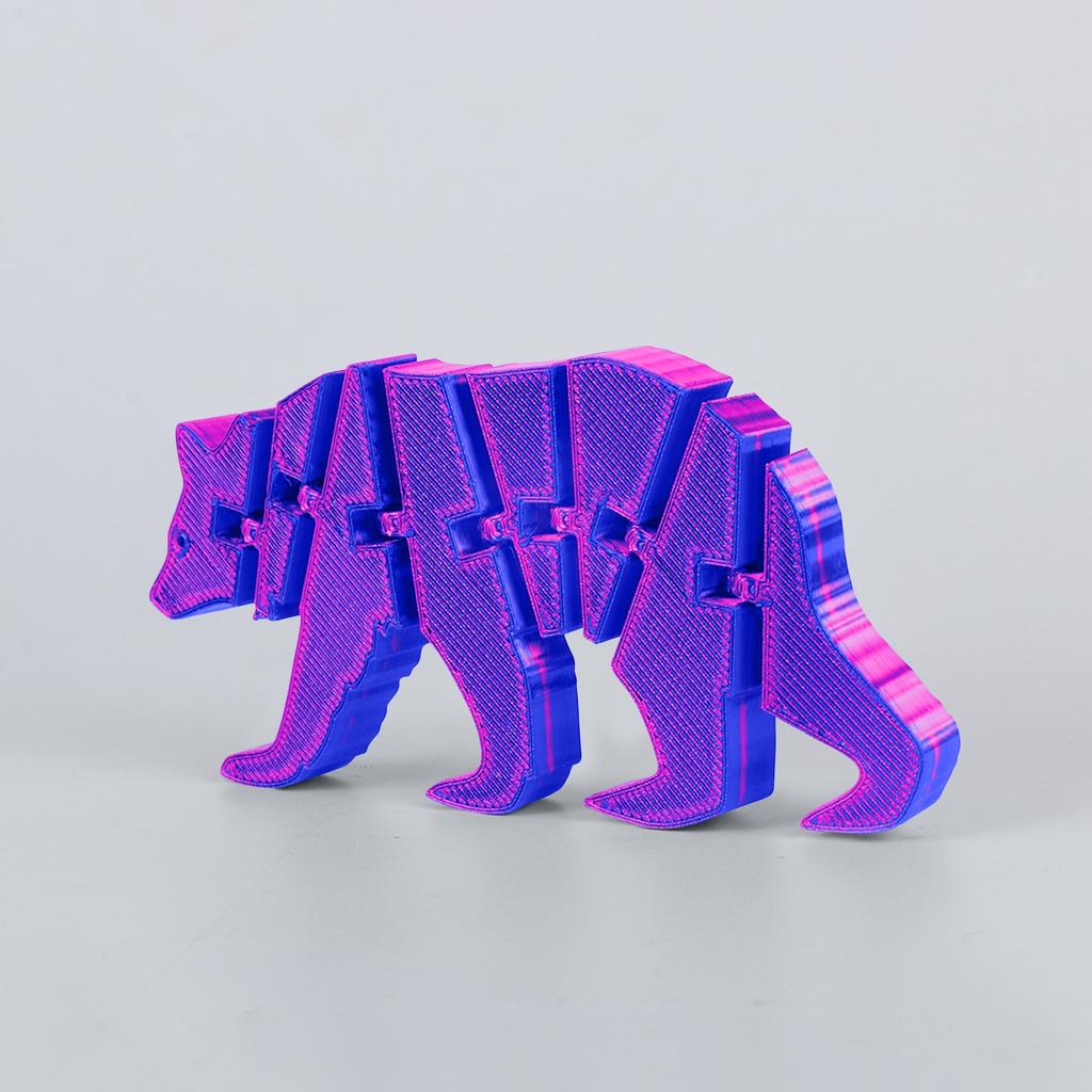 3D-печатный медведь 3D-печатный шарнирный червяк игрушка для взрослых и детей игрушка таинственный медведь