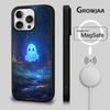 Милый чехол-призрак для iPhone 16e, 16, 15, 14, 13, 12, 11, Plus, Pro, Max, Mini, с магнитной беспроводной зарядкой Magsafe