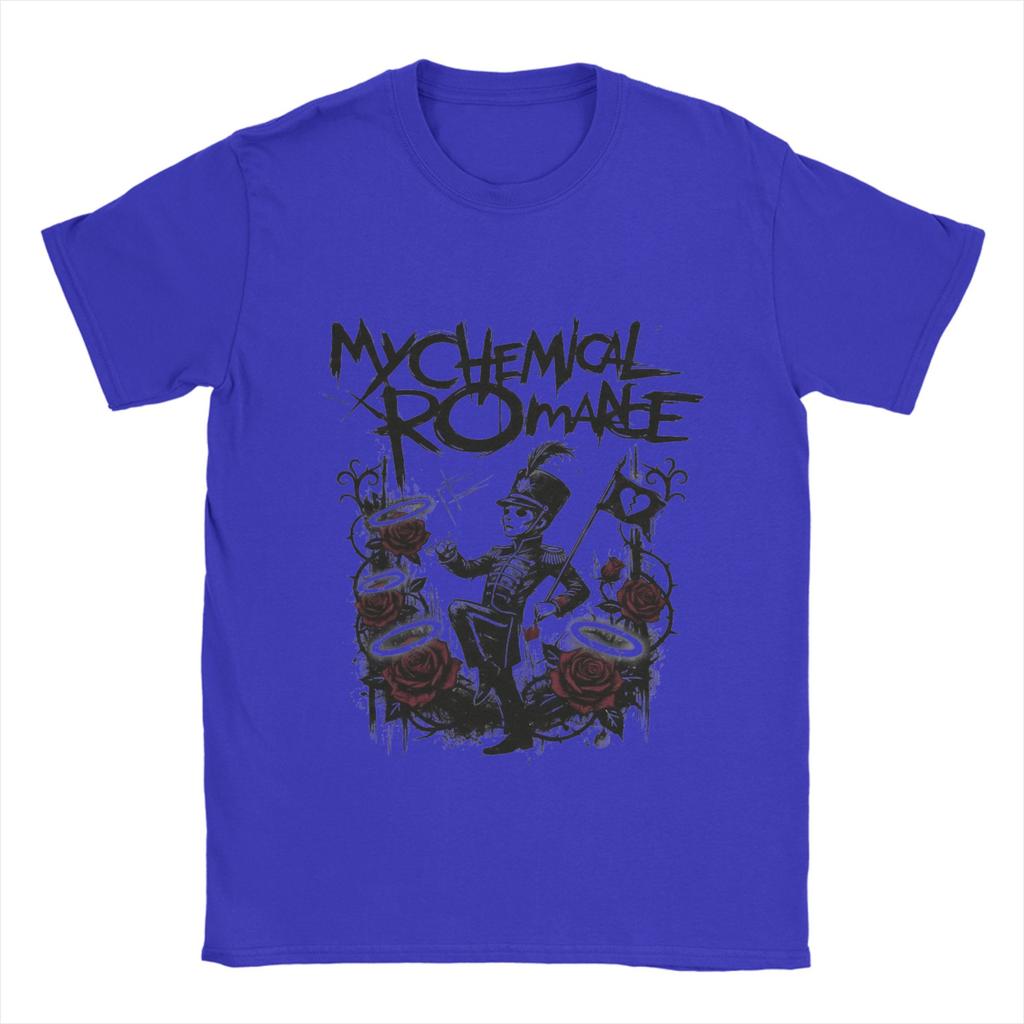 Мужская футболка My Chemical Romances  Смешные футболки с коротким рукавом и круглым вырезом 100% хлопок Летняя одежда