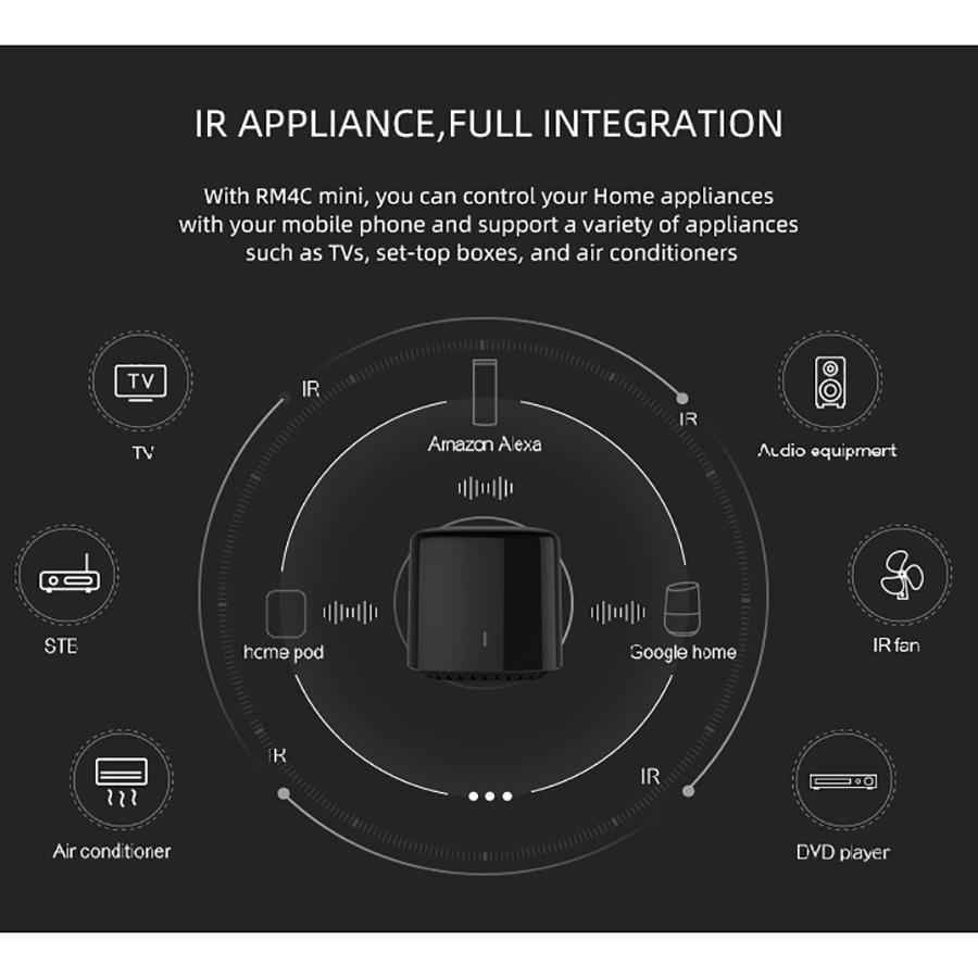 RM4C Mini ИК Интеллектуальный WIFI Пульт Дистанционного Управления Управление через Приложение Таймер Голосовое Управление