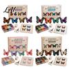 Creative DIY Hobby Kit 3D Beaded Butterfly Craft Kit Tiny Animal Handmade Art Set Figurines with Instruction Cute 4-Pack Butterflies Beadwork