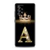 Чехол для Samsung Galaxy A72 A52 A53 A71 A91 A51 A41 Note 20 Ultra 8 9 10 Plus 5G Чехол с золотой бриллиантовой короной и буквой AIJL