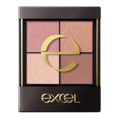 Excel Real Close Shadow CX08 Кварцевое кольцо Палитра теней для век Макияж 4 цвета 3 текстуры (Блестящий Глиттер Матовый)