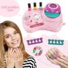 Girls Nail Polish Set for Kids Toy 3-in-1 Nail Dryer Pen Polish Glitter Charm Kit Safe Natural Dryer Storage Table Ages 10-12 Manicure Nails Kit