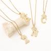 InitialNecklacePendantEnglish Letter A to Z Name Crystal Gold Charm Modern Birthday Valentine's Day Gifts