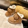 Winter New Children's Warm and Comfortable Soft-soled Hairball Snow Boots Cotton Shoes Medium and Small Children's Fashion Trend
