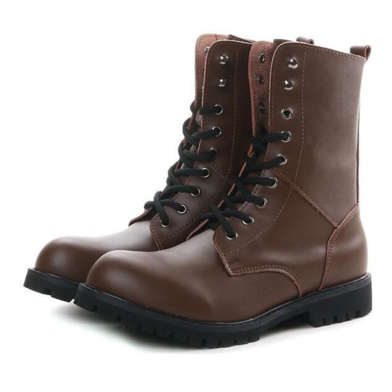 Модные мужские ботинки из натуральной кожи, осенние теплые зимние ботинки, мужская повседневная обувь, модные базовые ботинки, мужские панк-мотоциклетные ботинки D426
