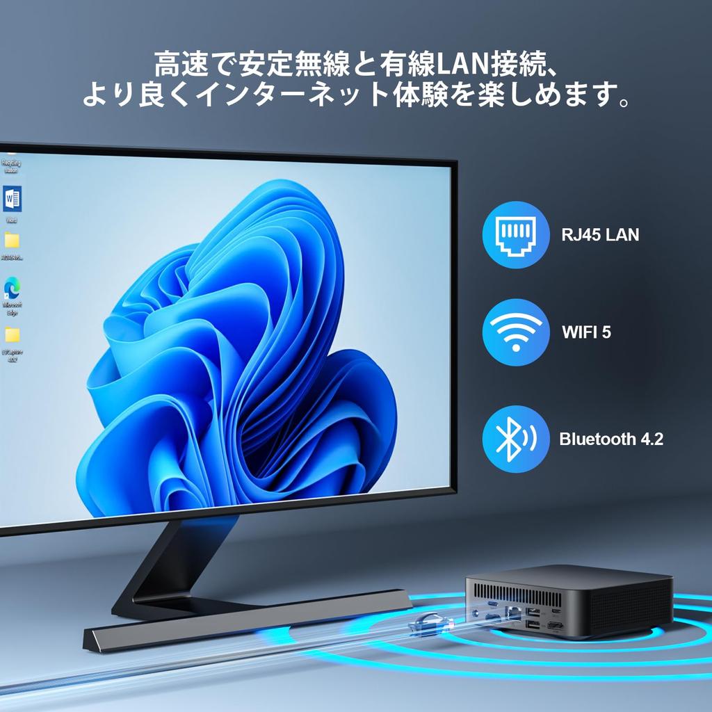 Mini PC 12th generation Intel Twin Lake N150 T9H Windows11 Pro OS miniPC High speed DDR4 Mini PC 4 threads Max VESA compatible Quiet Wired LAN port 3