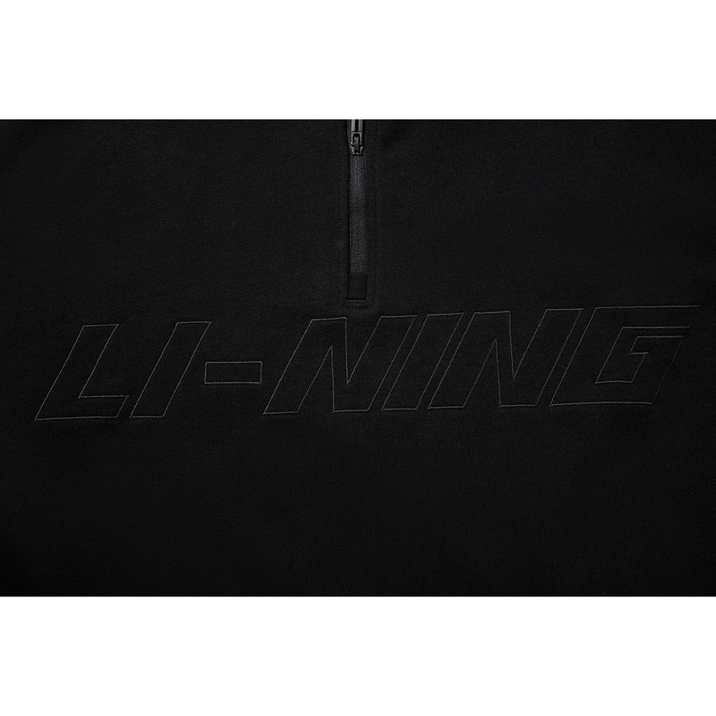 Li Ning Спортивная трендовая серия Свободный с воротником-стойкой Логотип бренда Парная толстовка Унисекс толстовка AWDV821-2