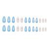 Three-dimensional starlight silver French flash glacier ins metal wind removable nail art pieces, wearing 24 pieces of nail