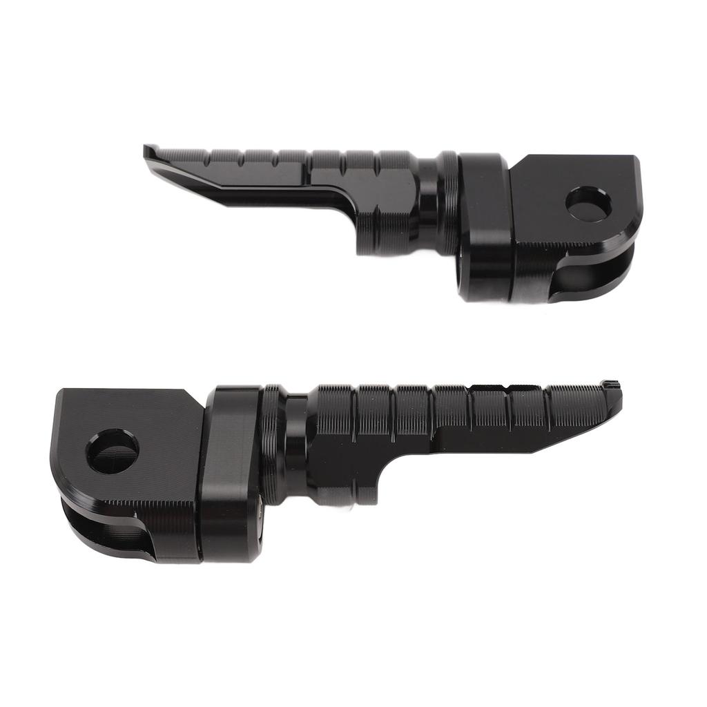 1 Pair Motorcycle Front Foot Peg Black Anti Slip Aluminum Alloy Adjustable Height Foot Peg Footrest