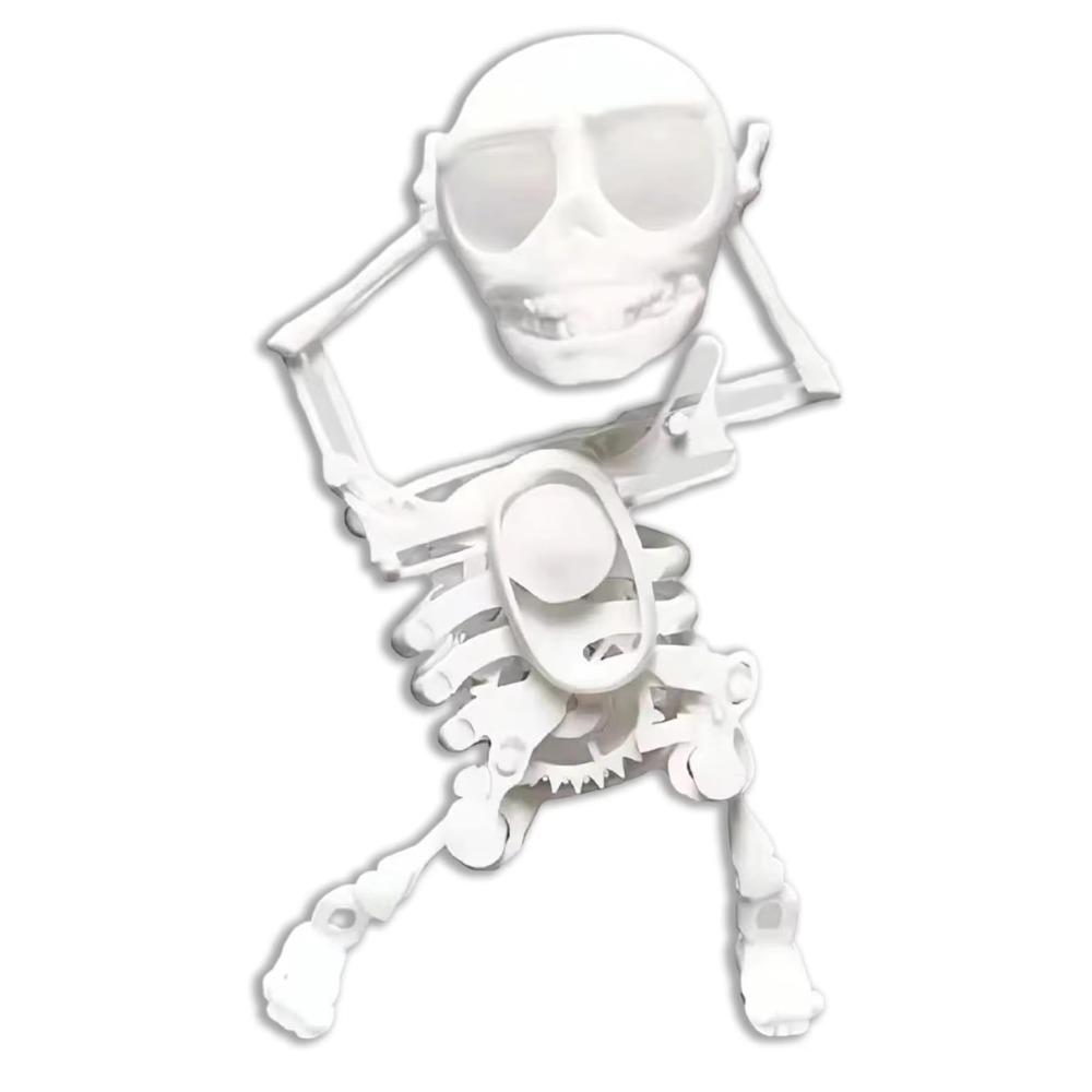 Simulation Wind-up Dancing Skeleton Toy Plastic Spring Clockwork Toy  Desktop Ornament