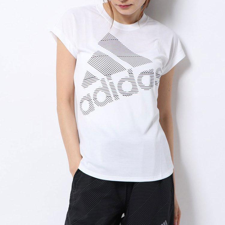 adidas Женские белые футболки с круглым вырезом, умеренно приталенные, EB4501