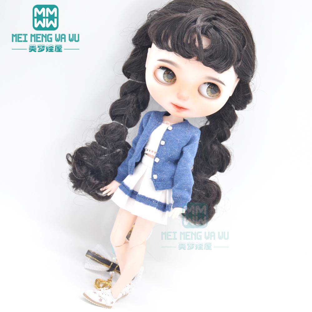 Одежда для кукол Blyth Модный фиолетовый шерстяной кардиган из трех частей для игрушек Azone OB23 OB24 аксессуары для кукол