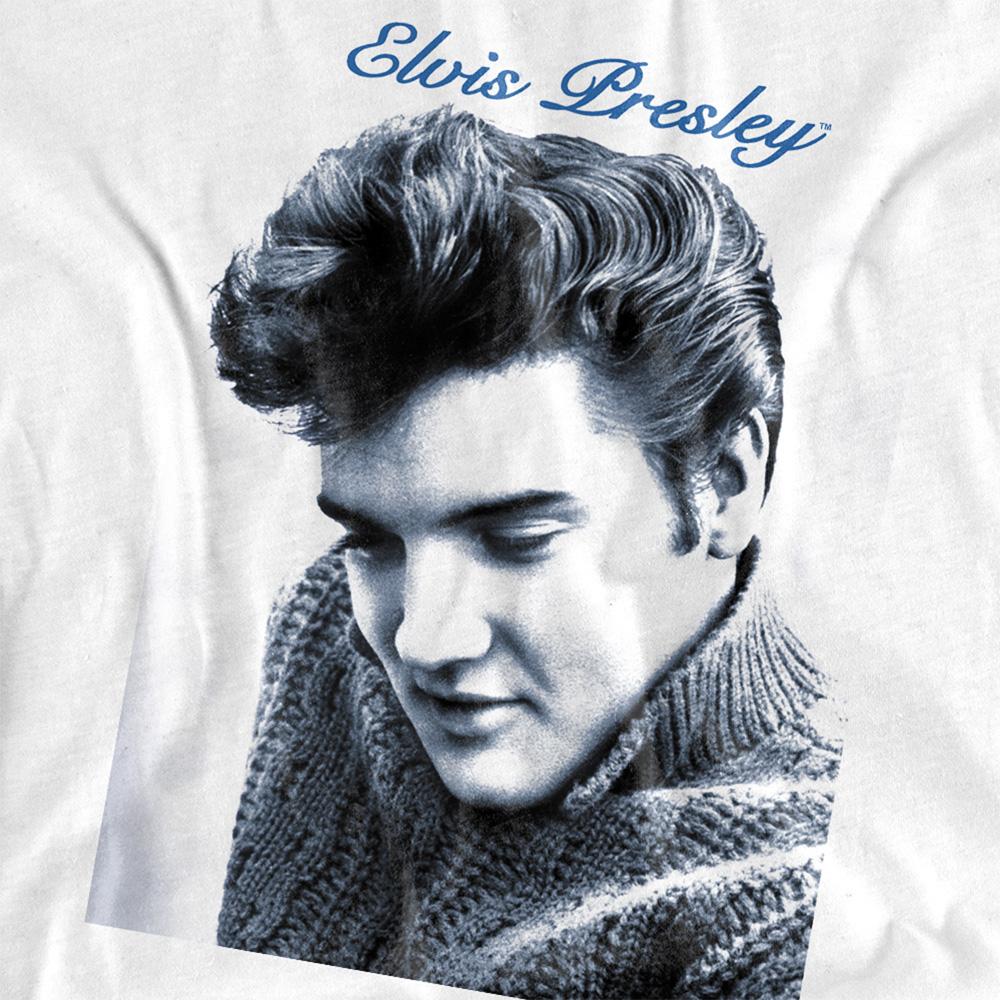 Elvis Presley Unisex Adult Script & Sweater T-Shirt