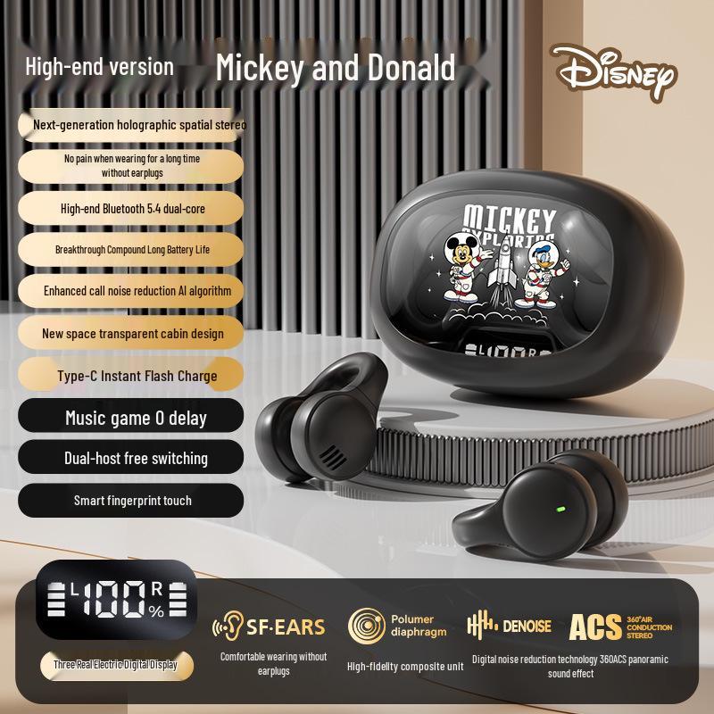 Disney Winnie the Pooh Wireless Bluetooth Earphones - Cartoon Mini, Half-in-Ear Design, Long Battery Life