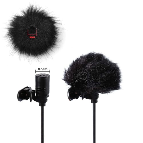 0.5cm Windscreen, 2-Piece Set for Lapel Microphones, Lavalier Microphones, and Outdoor Lapel Microphones, Reduces Noise