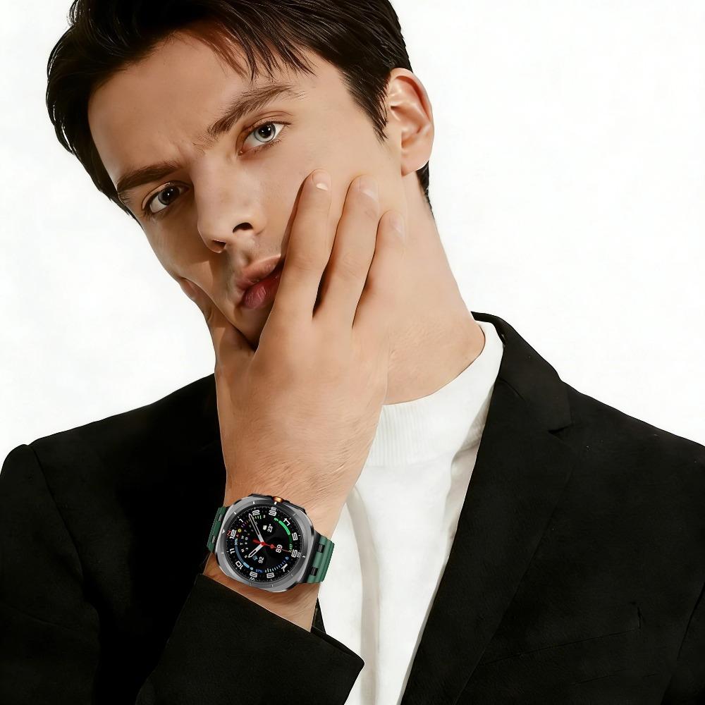 Дышащий силиконовый ремешок для Samsung Galaxy Watch Ultra 2024 47 мм Морской браслет на запястье Galaxy Watch Ultra(2025) Ремешок для часов 47 мм