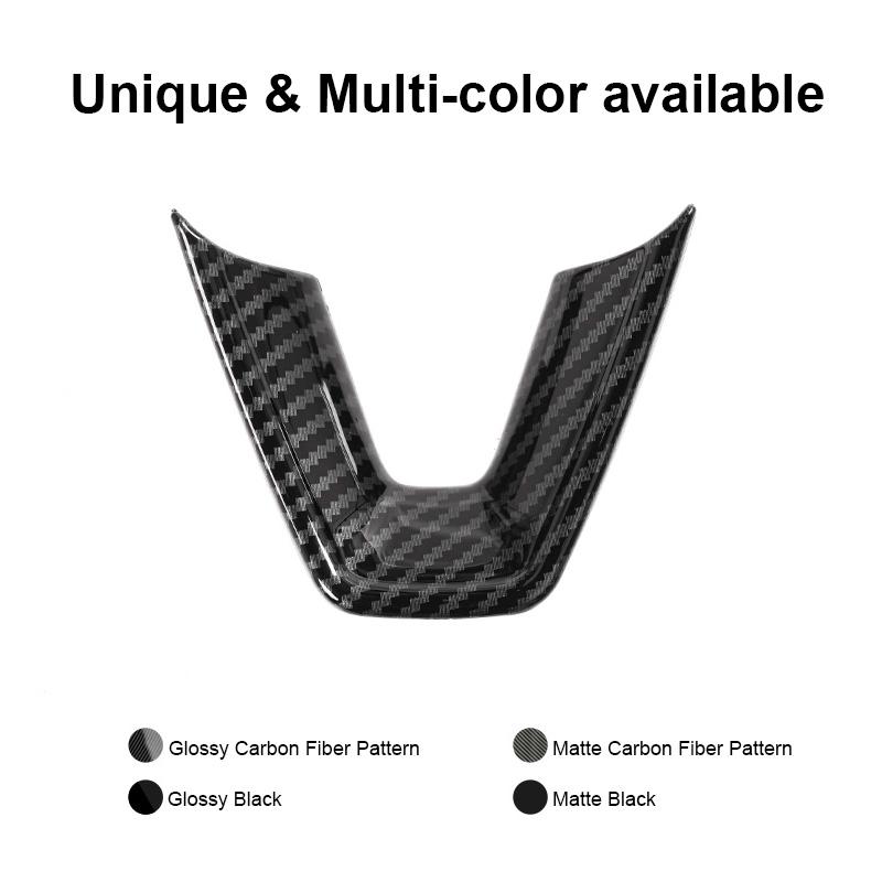 Для Tesla Model 3 Highland 2024 Аксессуары для декора интерьера Чехол на руль U-образный ABS Carbon Fibre Pattern Модифицированные детали