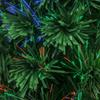 Artificial Christmas Tree with Lights, 90cm Tall, Multicolor LED Fiber Optics + Stand, 90 Branches, Star Topper, Shiny Green