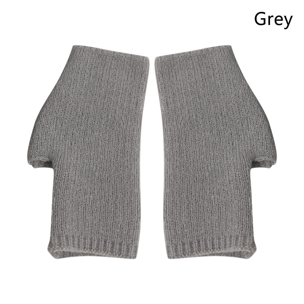 Защита для рук Кашемировые перчатки с открытыми пальцами Вязаные перчатки Митенки с половиной пальца Женские Девичьи