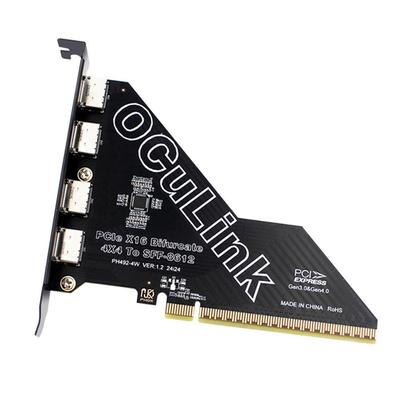 Xiwai 16x PCIE Съемный на 4 Oculink VROC Raid0 Внешний адаптер для SSD eGPU Док-станция для внешней видеокарты PCI-Express 4.0 SFF-8612 SFF-8611 U.2