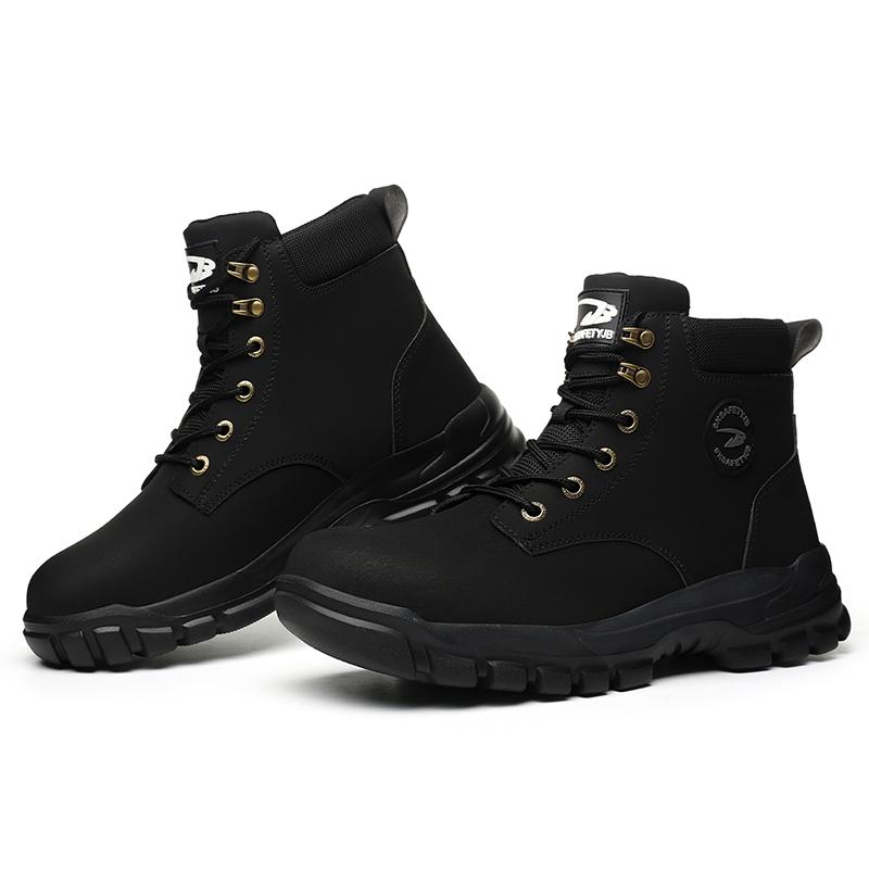 Мужские высокие защитные ботинки, устойчивые к проколам и со стальным носком, нескользящая подошва из ЭВА, неразрушимая рабочая обувь, защитные ботинки для работы