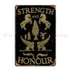 Strength And Honour Metal Sign Garage Pub Personalized Designing Home Tin Sign Poster