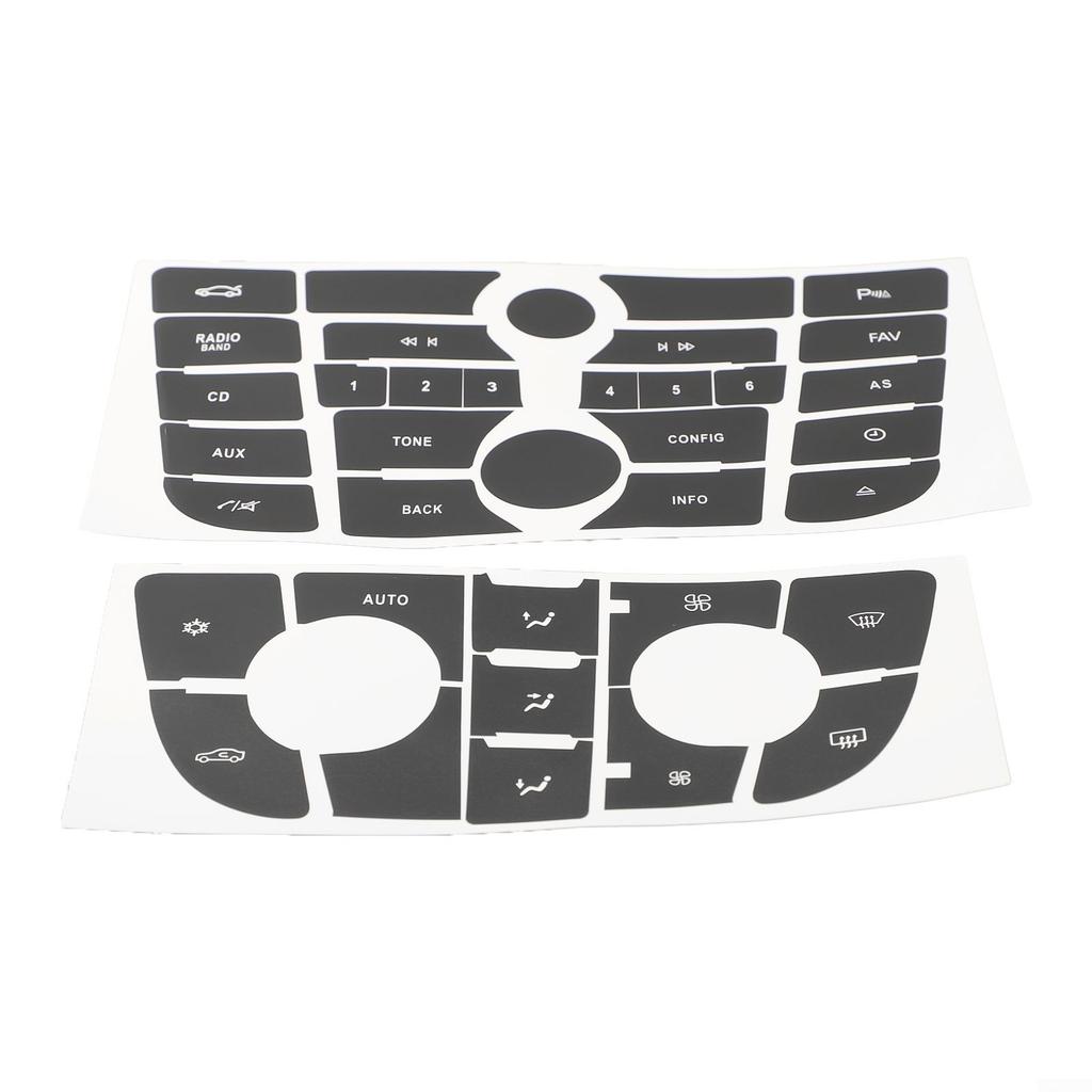Черный ПВХ на приборной панели автомобиля, компакт-диск, радио, аудиокнопка, набор наклеек для OPEL ASTRA J