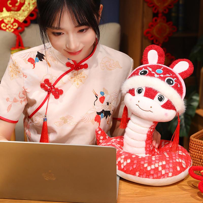 Plush Snake Year Toy Cute Cartoon Girl Children Birthday Decorative Gift Doll
