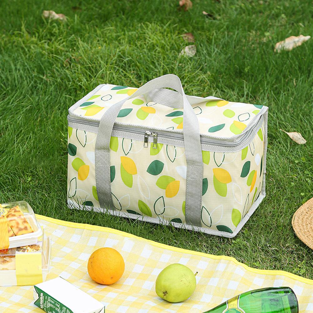 Клетчатая сумка для пикника, большая вместимость, портативная, сумка-холодильник, защита от холода, ланч-бокс, сумка-термос для пляжа, школы, офиса