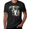 Colorful Great Dane Art Dog By Sharon Cummings T-Shirt funnys Blouse summer clothes vintage t shirt for men