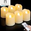 6 PCS Flameless LED Tea Candle With Battery Flicker Dining-table Tealight Timer Remote Birthday Home Decoration Votive Candles