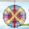Vibrant Neon Wind Chime for Outdoor Decor Colorful Geometric Metal Hanging Wind Chime Perfect