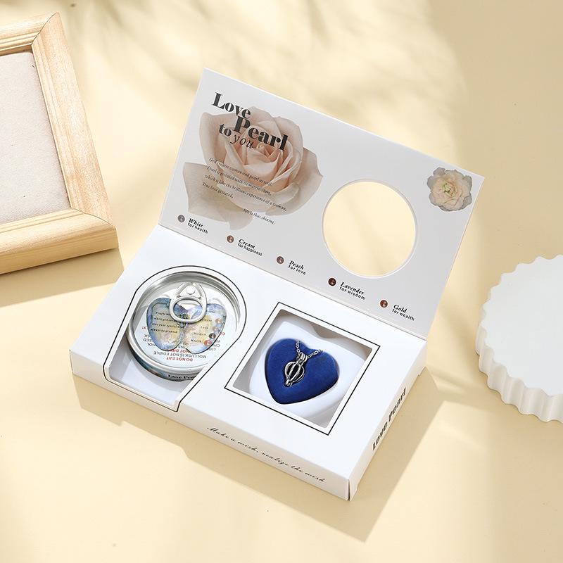 Набор для создания жемчужного ожерелья своими руками: Шкатулка из ракушек пресноводных, цвет морской