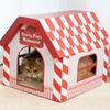 Cardboard Cat House Scratcher Hideout Home Decoration Bed DIY Corrugated Box for