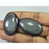 36-38MM AAA Серебряный Обсидиан Овальный Камень 2 Шт. Кабошон Россыпью Драгоценный Камень 78Cts. СК-4105