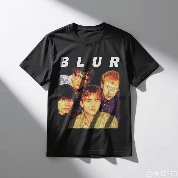 Vintage Retro Music Trendy Blur Band Britpop Graphic Cotton Unisex Tee