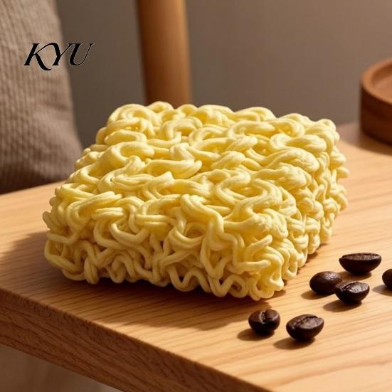 Decorative PLA Plastic Crafts 3D Printed Instant Noodle Figurine, Realistic Ramen Snack Desk Ornament, Trendy Desktop Displays Creative Food