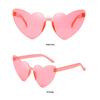 UV Protection Lightweight Comfortable Durable High Quality Multi Colored Lenses Female Male Sun Glasses Heart-shaped