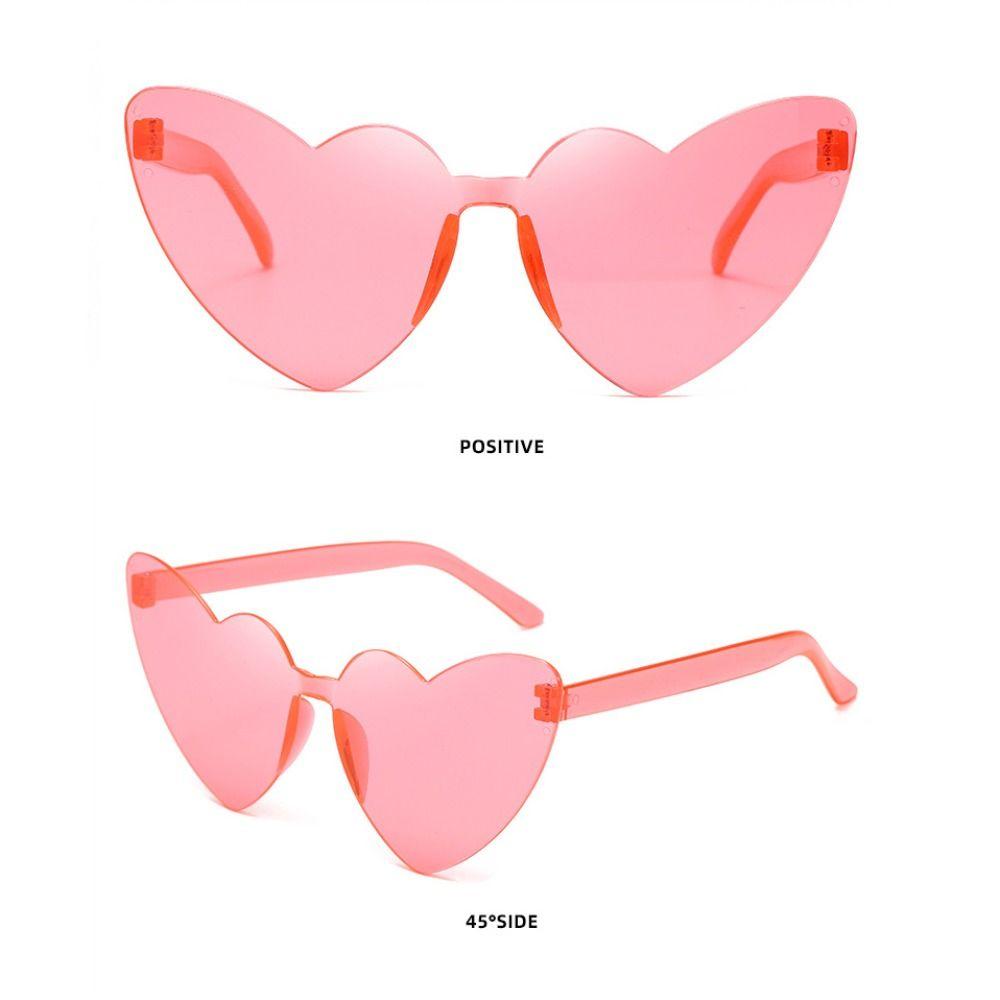 UV Protection Lightweight Comfortable Durable High Quality Multi Colored Lenses Female Male Sun Glasses Heart-shaped