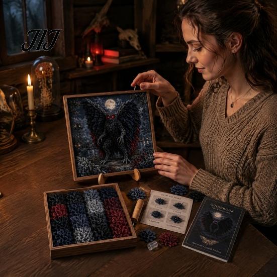 Уникальные поделки для домашнего декора 3D DIY Набор для протыкания ткани (Poke Art), Креативный набор для ручного творчества, Фантастический лес Хобби для снятия стресса Животные Прессование