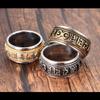 Mantra Rotatable Ring Men Titanium Steel Tide Retro Domineering Personality Single Index Finger Ring With Jewelry