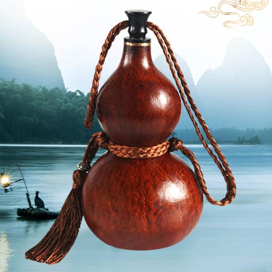 Бутылка для воды из тыквы Wukong 150/500 мл с плетеной веревкой-кисточкой, винтажная китайская тыква Monkey King, контейнер для напитков, дорожная бутылка для питья для фитнеса